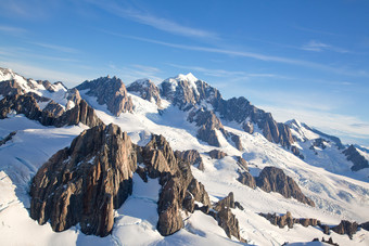 新西兰<strong>雪山</strong>山峰摄影图