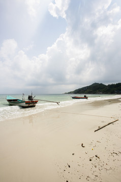 清新风海边景色摄影图