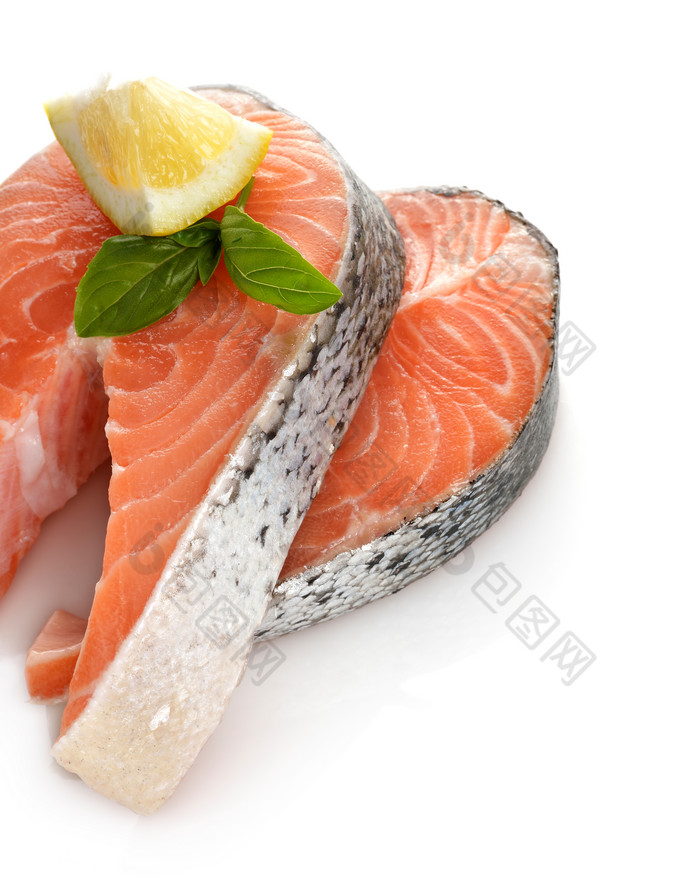 暖色调美味的鱼肉摄影图