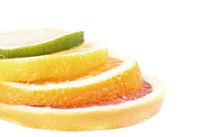 柠檬橙子切片摄影图