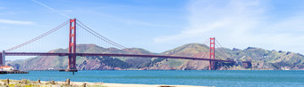 大桥江边风景大自然旅游蓝天白云摄影图片