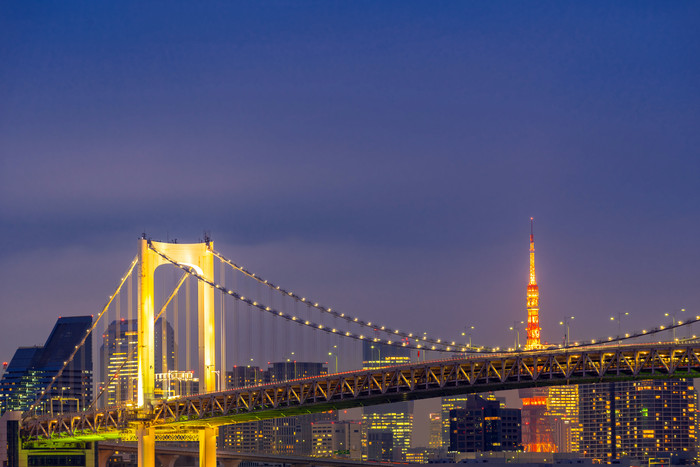 旧金山金门大桥夜景