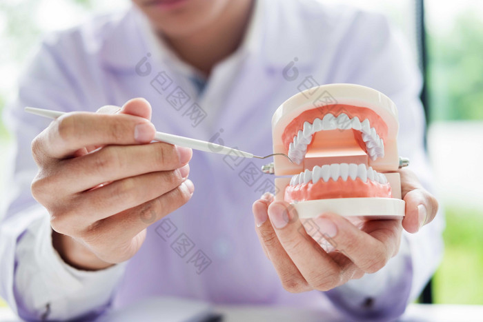 牙齿工作医生模型医院牙痛牙医白大褂摄影