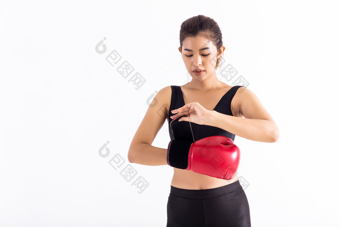 运动锻炼拳击女孩