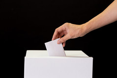投票选举盒子摄影图