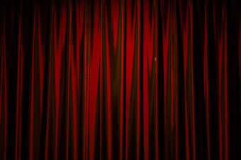 舞台上的红色幕布