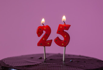 庆祝25岁生日蜡烛