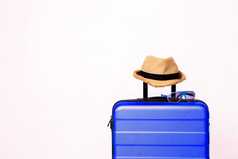 度假旅行蓝色行李箱