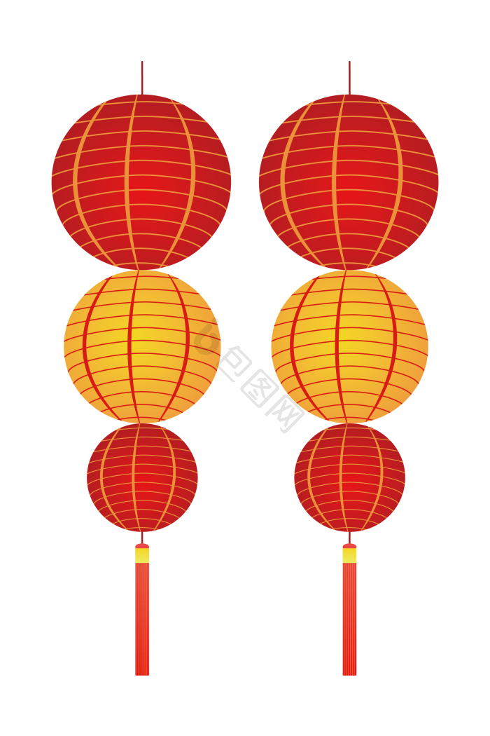 新年红灯笼png下载-包图网