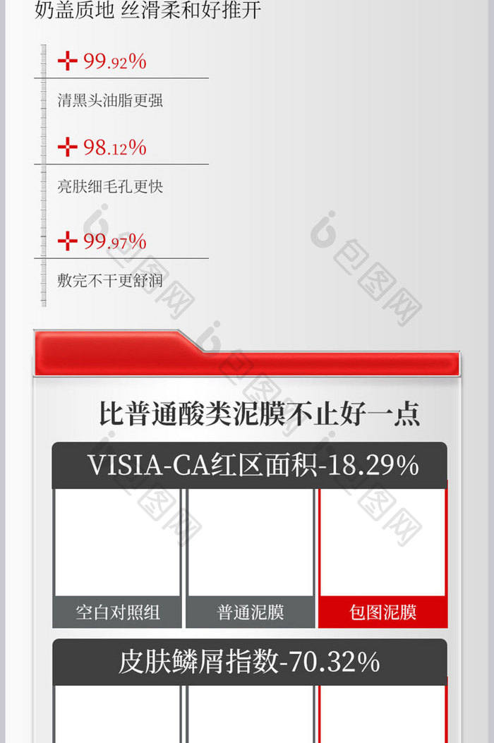 毛玻璃详情页火山泥膜描述设计模板