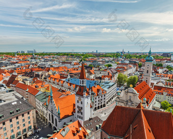 巴伐利亚慕尼黑<strong>欧洲</strong>Marienplatz