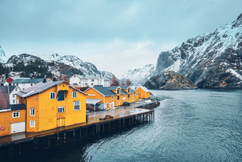 努斯峡湾挪威Lofoten<strong>房子</strong>