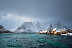 海外冬天岛屿风景摄影图