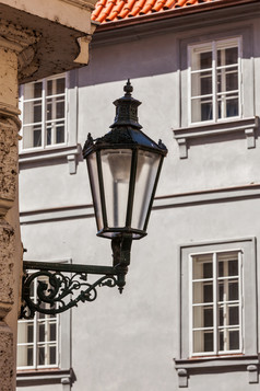 欧洲城市街灯摄影图片