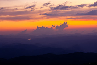 傍晚<strong>天空云彩</strong>风景