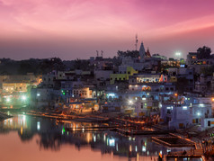 印度城市夜景摄影图片