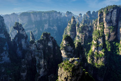 张家界山岳傍晚摄影图片