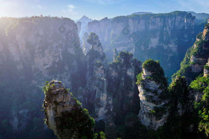 张家界山水阳光摄影图片