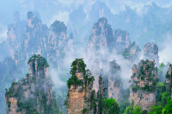 张家界风景远<strong>山</strong>摄影图片