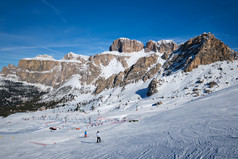 雪道滑雪摄影图片
