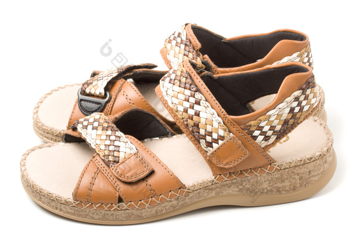 米色舒适的脚鞋子