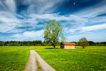 巴伐利亚草原低草地农村