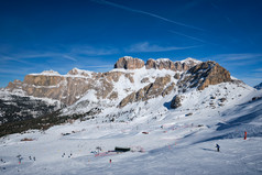 高山滑雪运动摄影图片