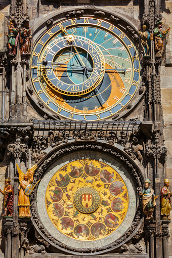 欧洲中世纪时钟摄影图片