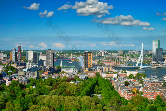 鹿特丹Euromast桥眺望