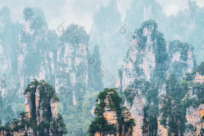 中国山脉景色摄影图片