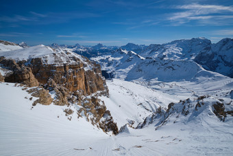 雪山山脉风景摄影图片