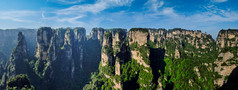 张家界山峰山水全景摄影图片