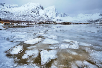 岛屿挪威海水冰山