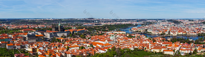 欧洲城镇全景摄影图片