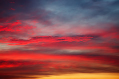 黄昏火烧云摄影图片
