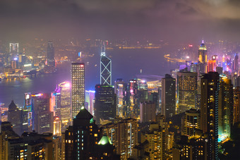 在<strong>香港</strong>摩天大楼城市景观传播