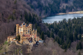 霍恩施旺高城堡建筑物Alpsee