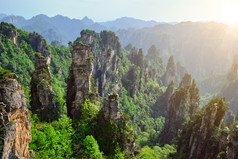 张家界风景阳光摄影图片