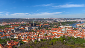 欧洲城镇俯瞰摄影图片