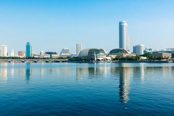 新加坡城市港湾摄影图片