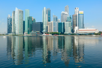 新加坡城市侧视图摄影图片