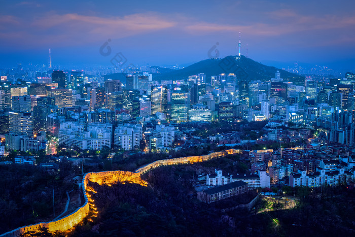 首尔韩国南照明的