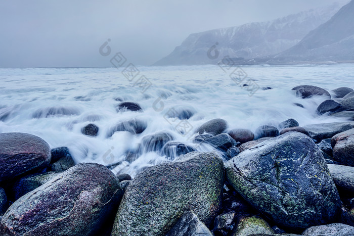 岛屿挪威海洋岩石