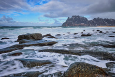 海水卵石石头摄影图