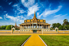 柬埔寨金边皇宫摄影图片