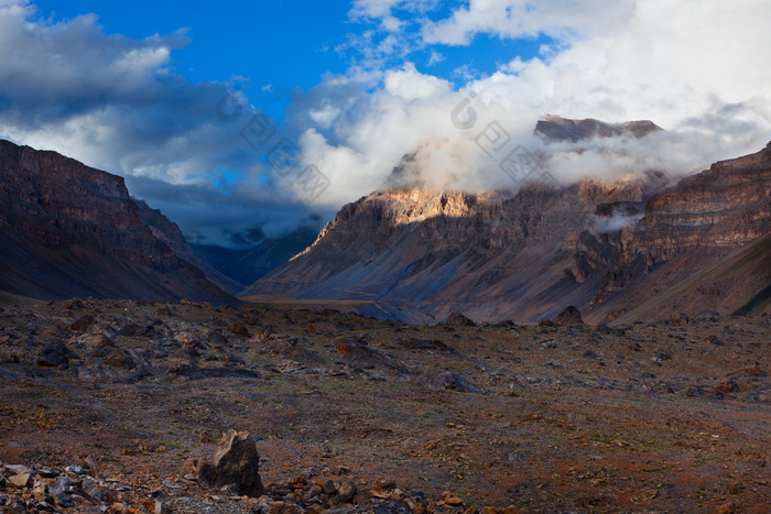 喜馬拉雅山的景色美景