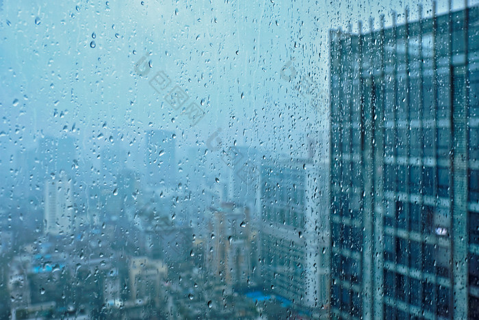 下雨阵雨液滴组织