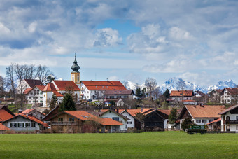 阿尔卑斯<strong>山脉</strong>巴伐利亚欧洲乡村
