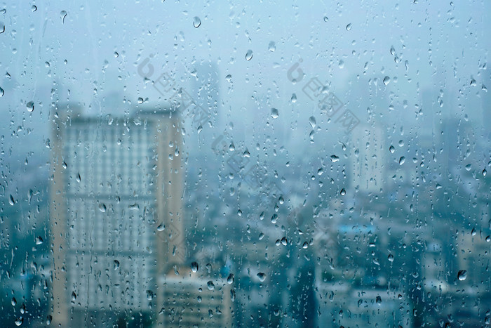 下雨阵雨液滴质地