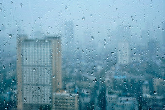 下雨阵雨液滴质地